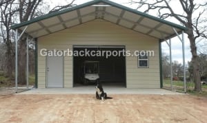 Metal Garage with Front Porch