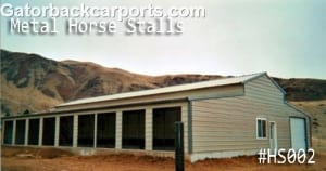 Metal Horse Barn with Stalls
