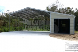 Open Carport attached enclosed Garage MG 118