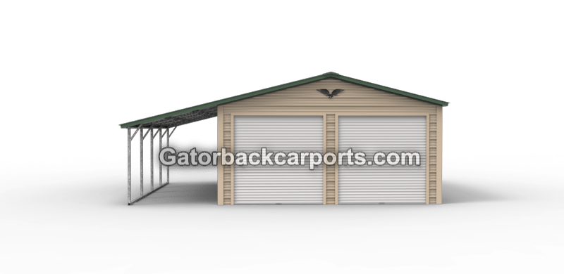 VR Garage with Lean to 2 8x8