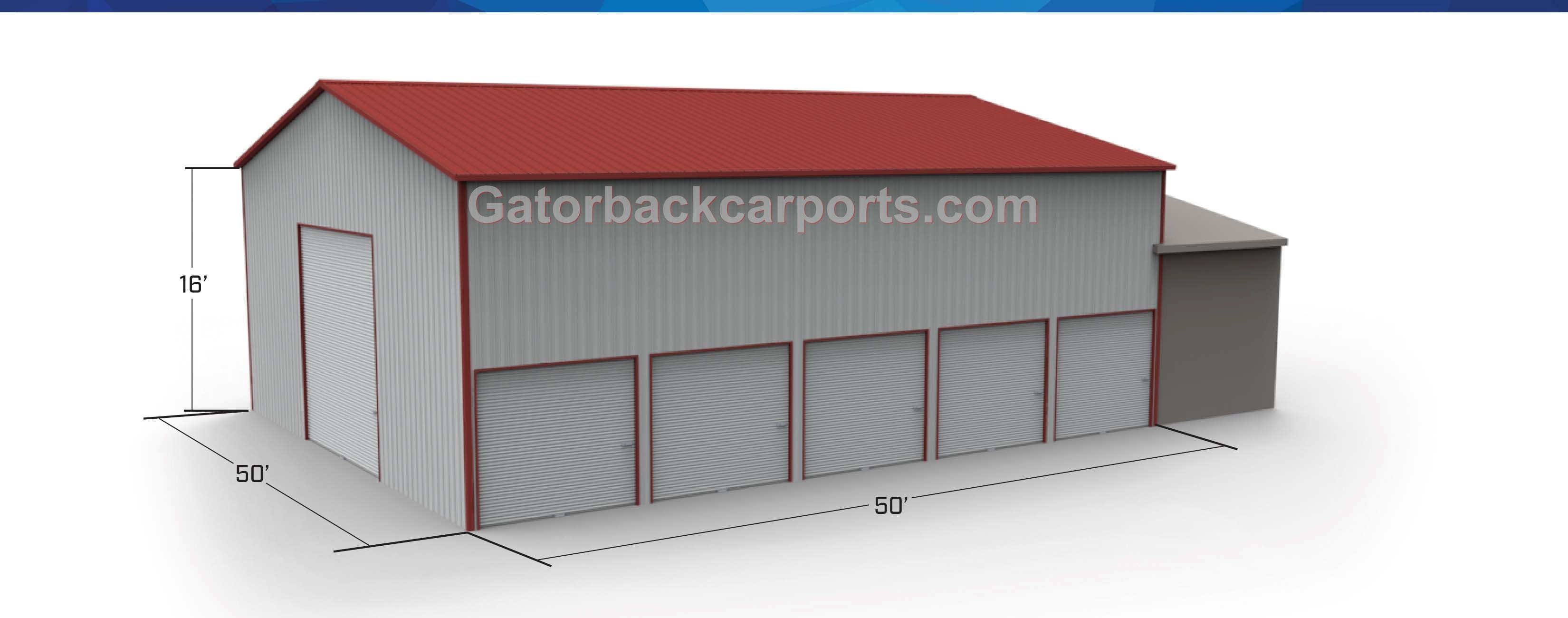 32-60 Wide Metal Buildings - Gatorback CarPorts