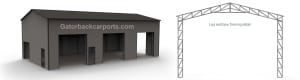 Large custom steel commercial building design with blue prints